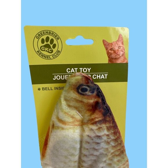 Fish-Shaped Cat Toy 9in Bell  Birthday Christmas Kitty Kitten Cat New Gift - Picture 2 of 6